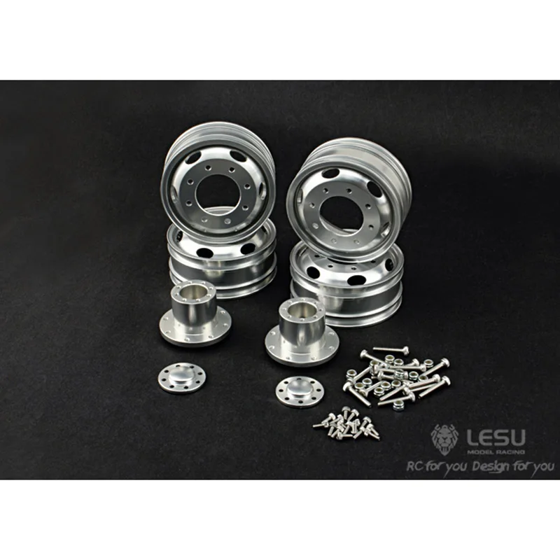 

Lesu RC Parts Rear Wheels Metal Hubs For Dumper Tractor Truck Car 1/14 Scale Tamiyaya RC DIT Model TH02493