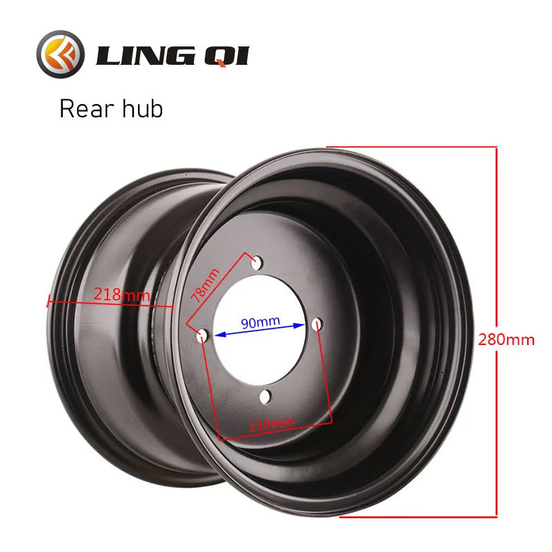 LINGQI RACING 23x7.00-10 Tyre Rims 22x10-10 Four-wheel Rims Four-hole Wheel Hubs Are Suitable For ATVs