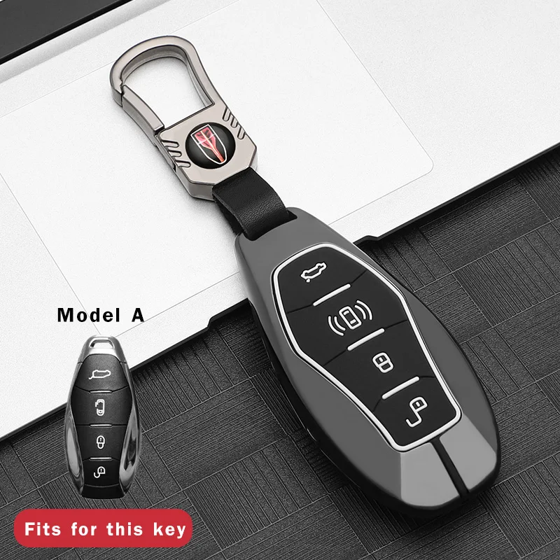 Zinc Alloy Silicone Car Key Case for FAW Hongqi H5 2021 2022 2023 2024 HS5 H9 Eqm5 Hs7 Remote Cover Shell Keychain Accessories