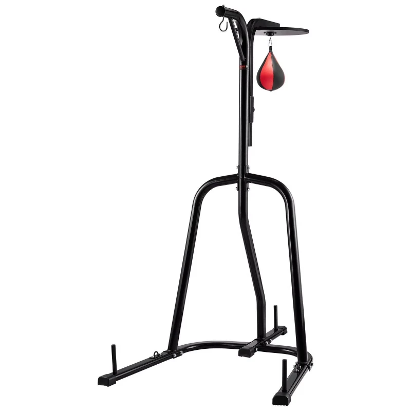 2-In-1 Steel Heavy Duty Boxing/Speed Pack Bracket Adjustable Height Freestanding Sandbag Rack Holds 140 Lbs
