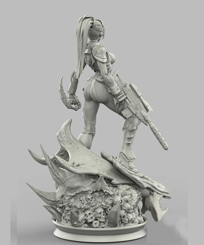 1/24 75mm 1/18 100mm Resin Model Kits Future Female HunterFigure Unpainted No Color RW-624