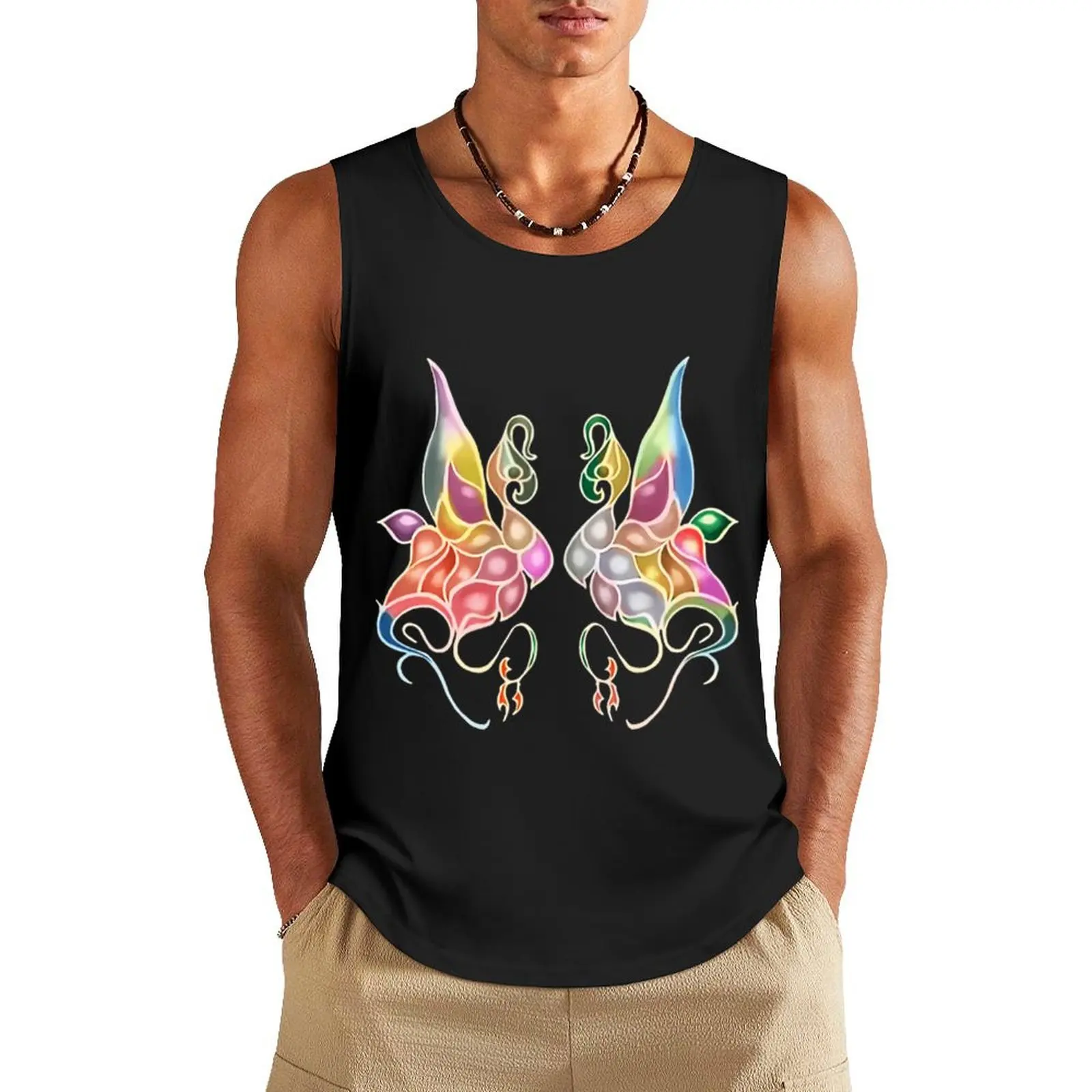

Duane Allman Peacock Tank Top Vest male muscle t-shirt mens gym clothes