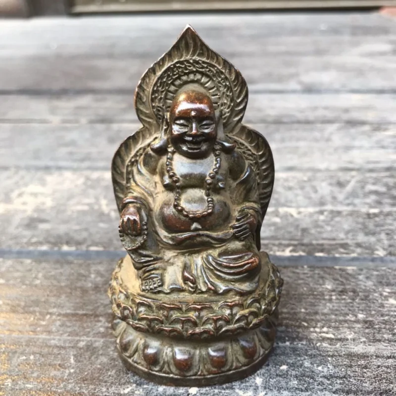 

Мини-статуя Будды из чистой меди, улыбающееся лицо, медь Будды, чистая медь, улыбающееся лицо, медная статуя Будды, винтажная медная статуя