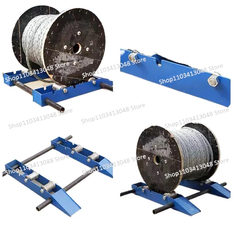 

New Small-scale Ground Cow Pay-off Rack Portable Cable Pay-off Reel Bracket Fiber Optic Wire Horizontal Take-up Artifact
