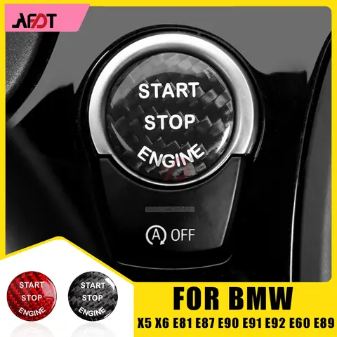 리얼 카본 자동차 엔진 시동/정지 버튼 스위치 커버 스티커 BMW F21 F22 F23 F30 F31 F32 F33 F10 F12 F13 F02 용 액세서리