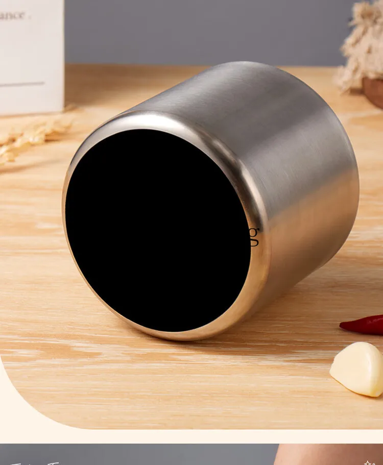 DSA Kitchen Stainless Steel Garlic Molar Garlic Mash Grinder Manual Household Mash Can Garlic Mash