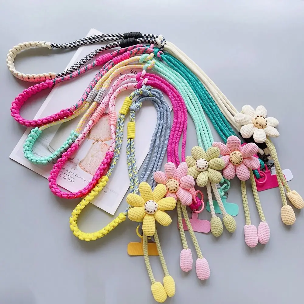 

Flower Mobile Phone Lanyard Hanging Rope Anti Lost Crossbody Phone Strap Long Detachable Phone Neck Straps Lanyard Patch