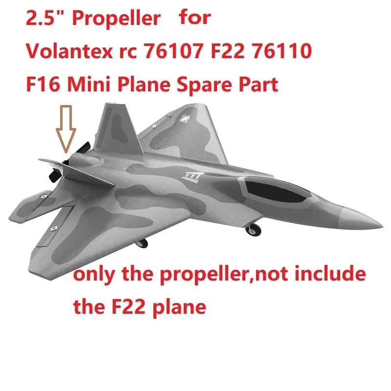 5 peças modelo rc hobby peça de avião-2510 65cm 2.5 "hélice D-1.2mm para volantex rc 76107 f22 76110 f16 mini avião peça de reposição