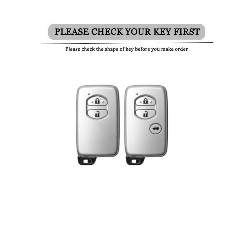 Zinc Alloy Leather Car Key Case Shell Cover for Toyota Prius 30 Alpha Aqua Land Cruiser Auris for Lexus LC 200 2012 - 2014 Parts