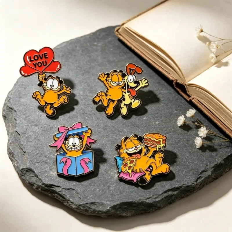 4pcs Cute Kitten Series Brooch Backpack Accessories Creative Personality Animation Peripheral Cartoon Cat Set Badge Student Gift
