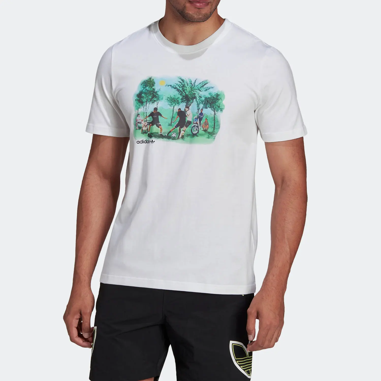 

Adidas Originals Trefoil Seasonal New Мужская дышащая футболка с коротким рукавом HE4717