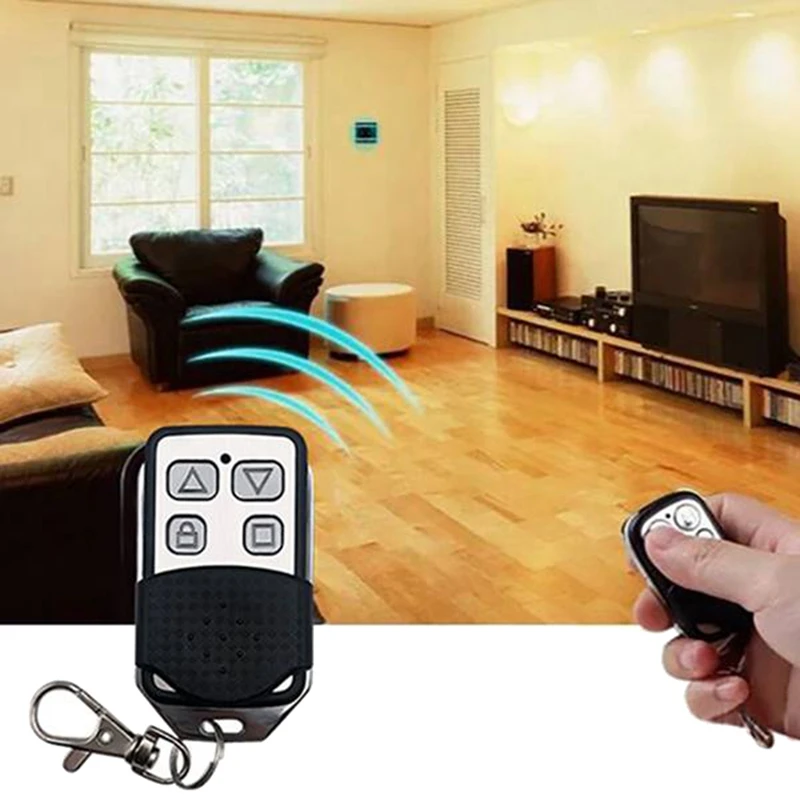 Garagem sem fio elétrica abridor de porta, controle remoto, radiofrequência, 4 botão, 433MHz, 2pcs