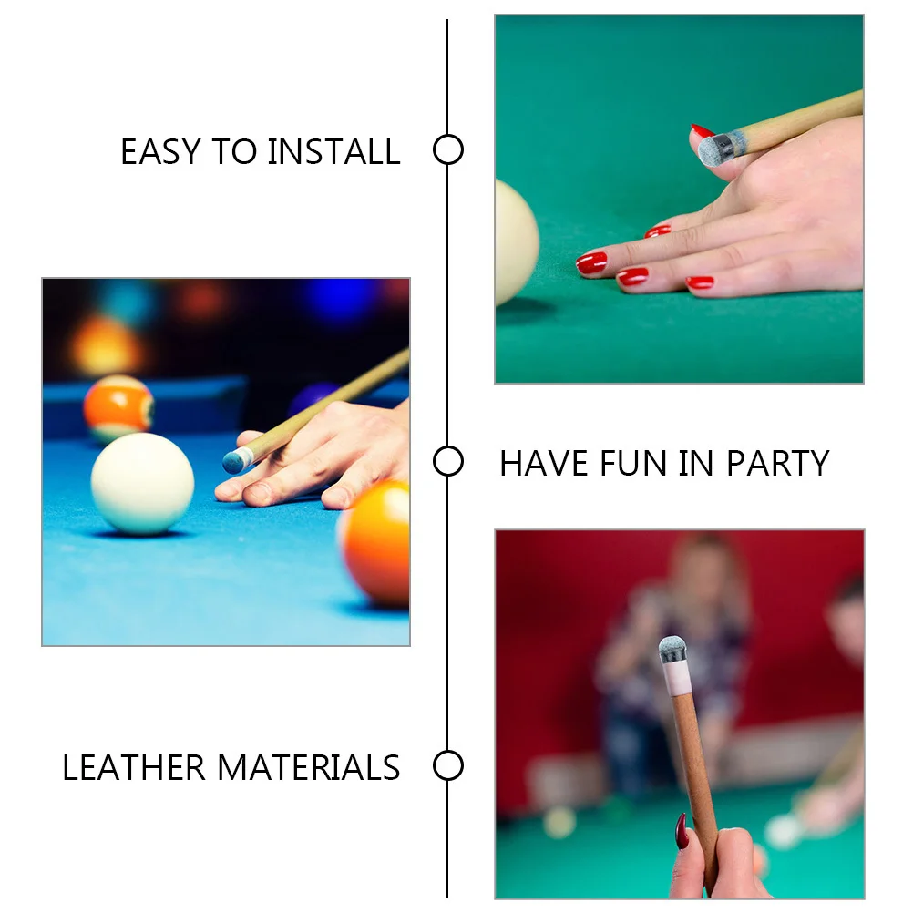 

25Pcs Pool Cue Tips Replacement Billiard Cue Tip Head Anti-Wear Material for Long-Lasting Performance in Snooker Games