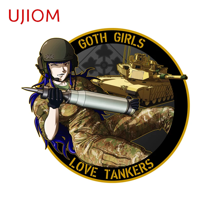 UJIOM Female Soldier Cool Logo Wall Stickers Morden Computer Host Luggage Decal Waterproof Scratch-Proof Home Accessories