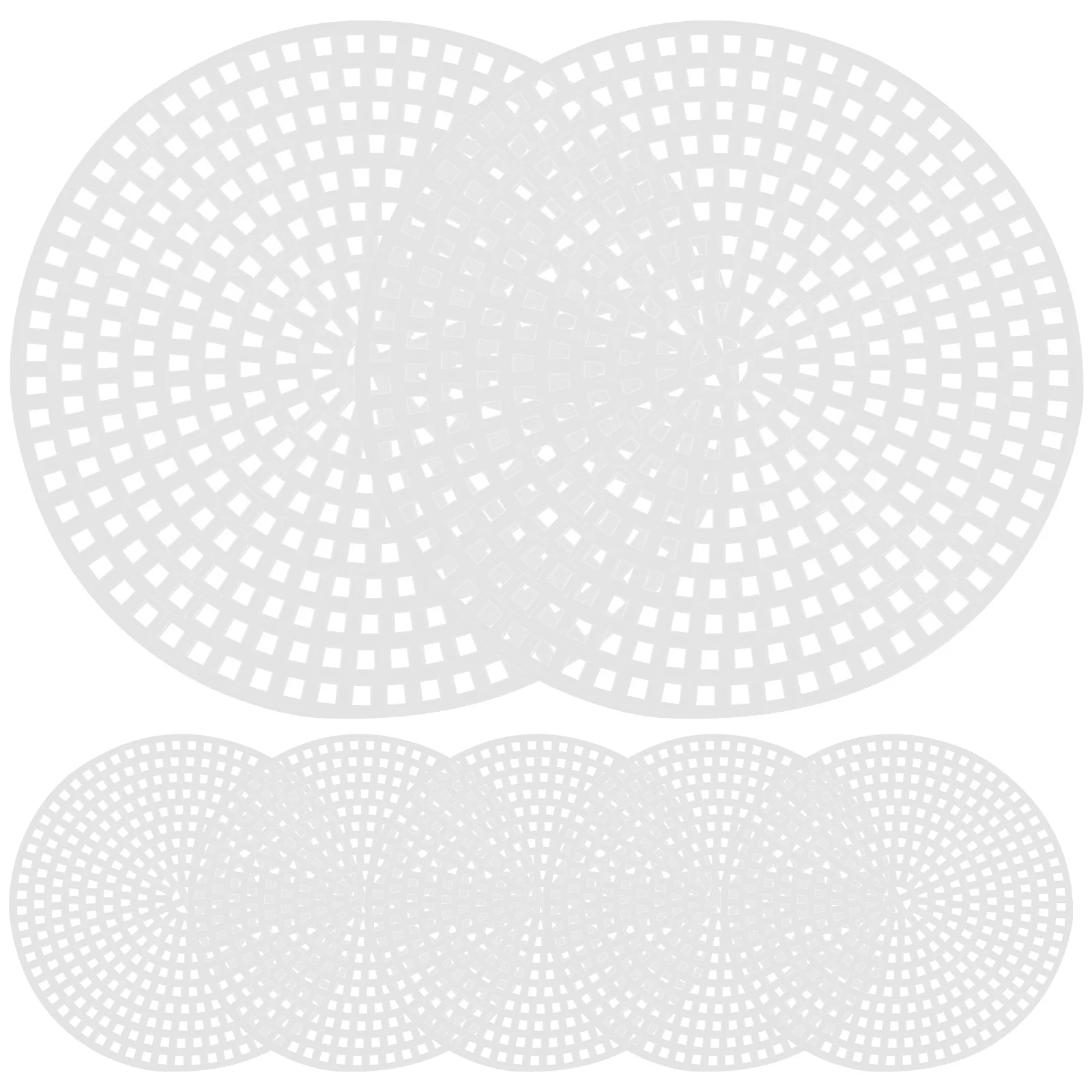 

30pcs Round Cross Stitch Mesh Plate Cuttable Diy Grid Sheet For Bag Bottom Liner 3D Embroidery Craft .7Cm Multi-Purpose