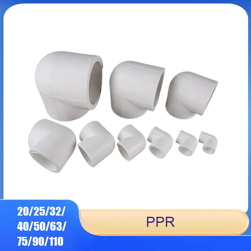 

Complete Range of PPR 90-Degree Elbows 20/25/32/40/50/63/75 PPR Pipe Fittings