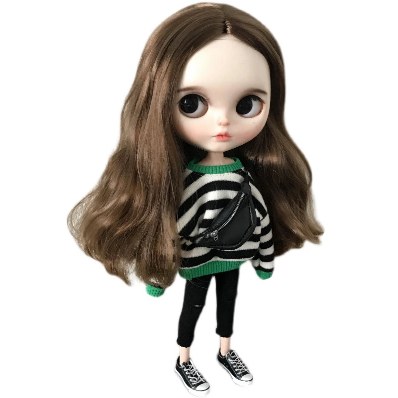 New Arrival Blythe Clothes Fashion Stiped Sweater and Pants Suit for Blyth 30 cm 1/6 Dolls Azone Licca Doll Accessories