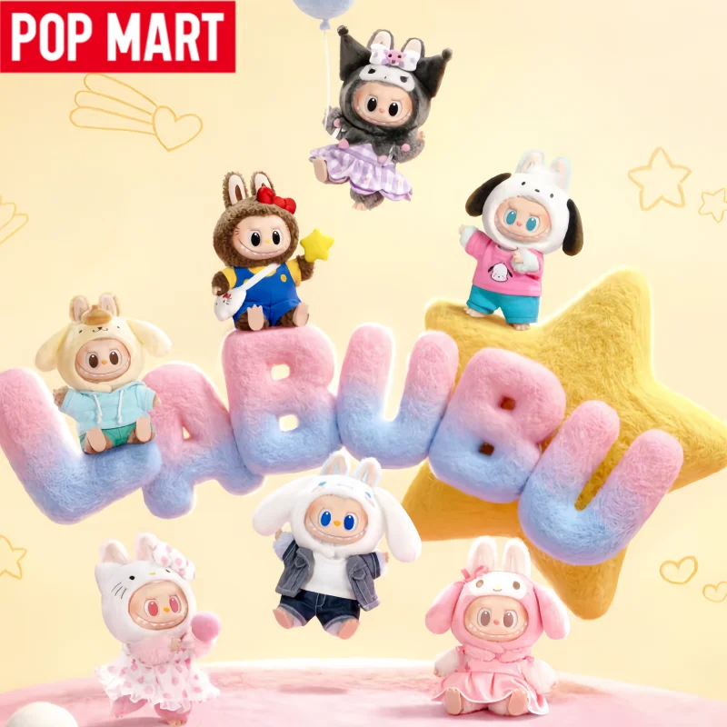 

New Hot Pop Mart The Monsters Labubu X Sanrio Characters Series Blind Box Cartoon Anime Figure Mystery Box Toys Birthday Gifts