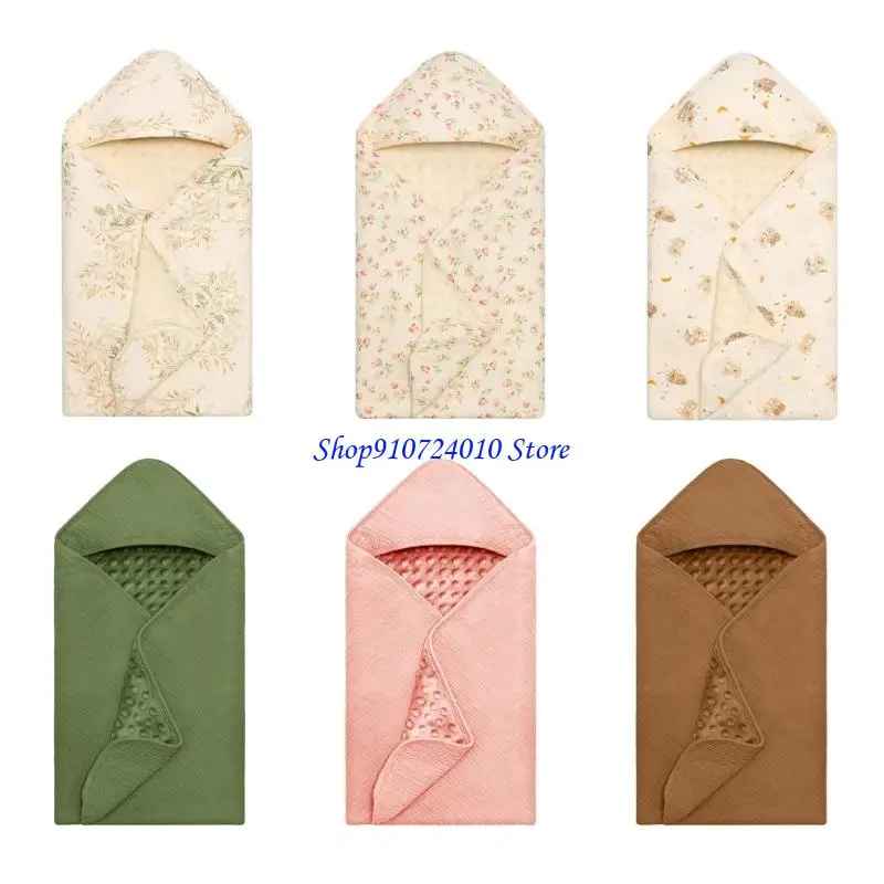 

77HD Comfortable Hooded Baby Bath Towel Absorbent Cotton Swaddles Cloth Fast Drying