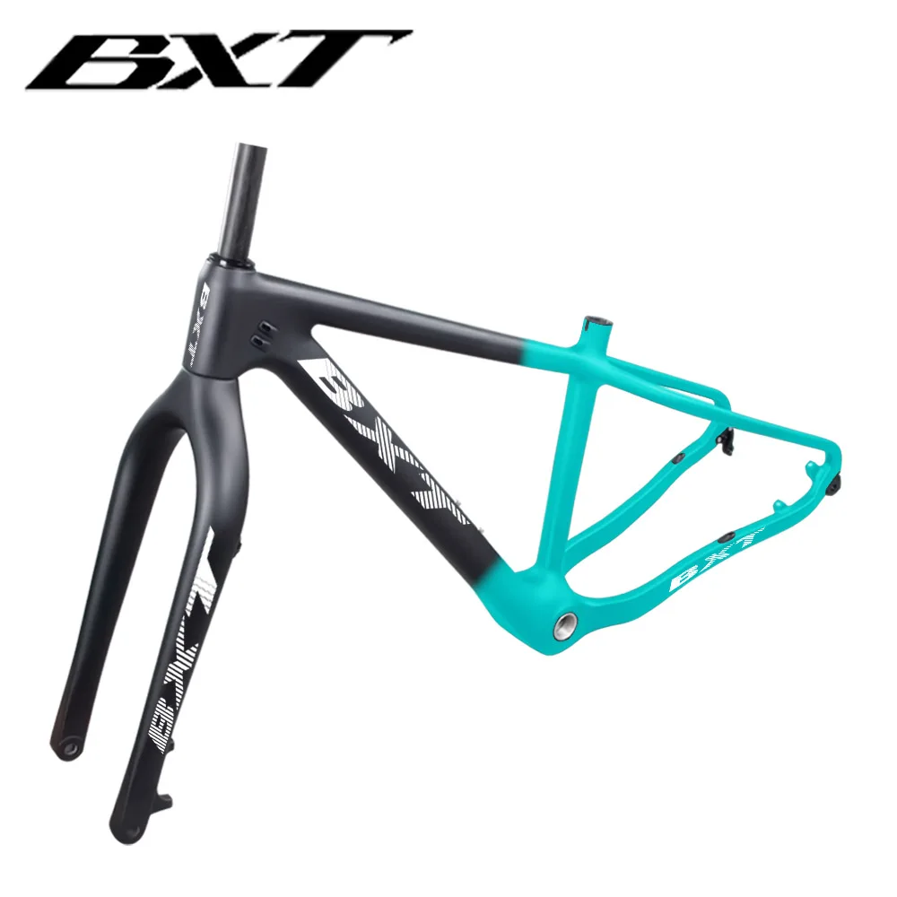 BXT Carbon Disc Bike Frameset Mountain Snow Bike Frame, Disc Brake, Big Fat Tire, 26 in, 4.8 in