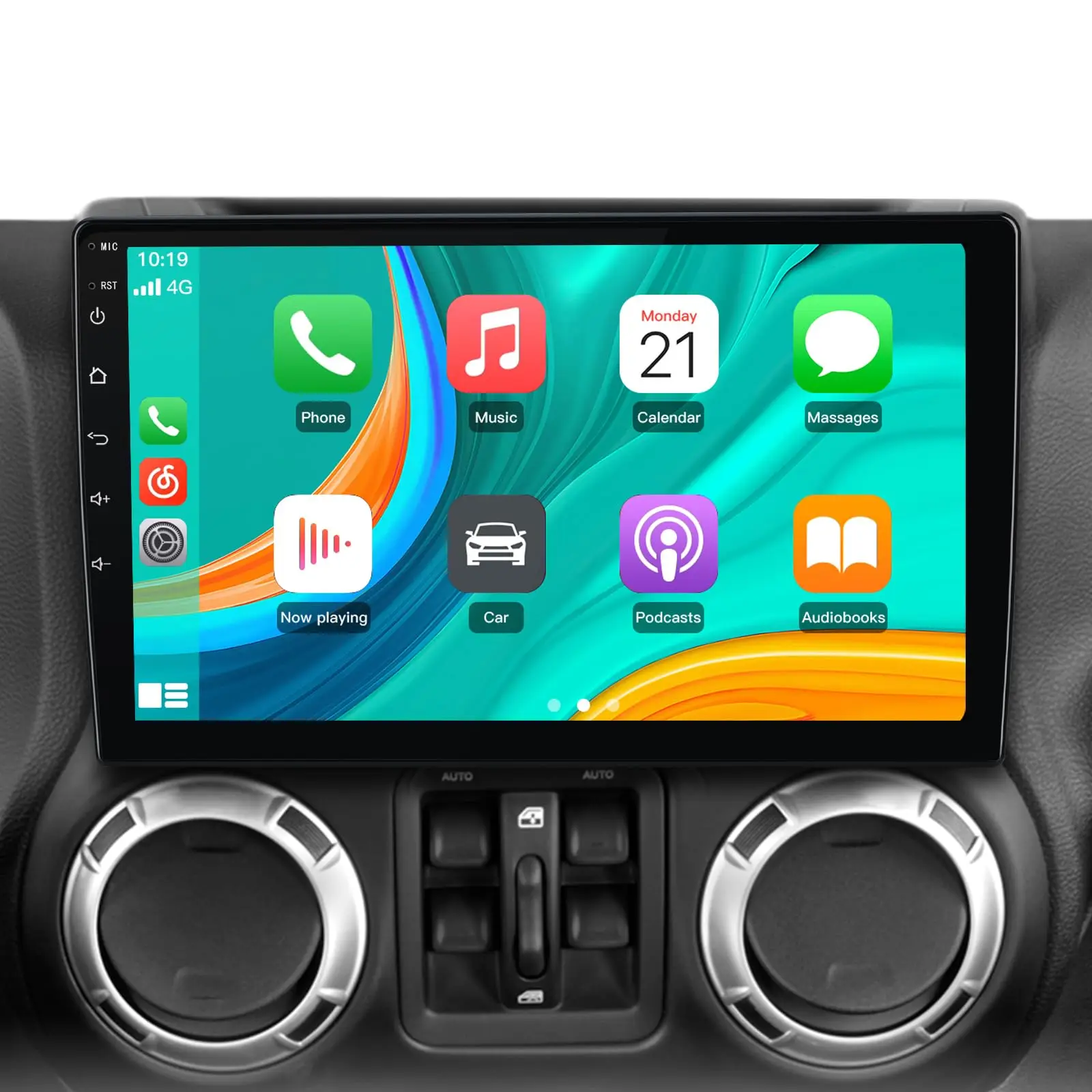 

Android Car radio for Jeep Wrangler JK 2007-2018 Dodge Ram 1500 2500 2009 2010 2011 2012 stereo, CarPlay Android Auto, FM radio