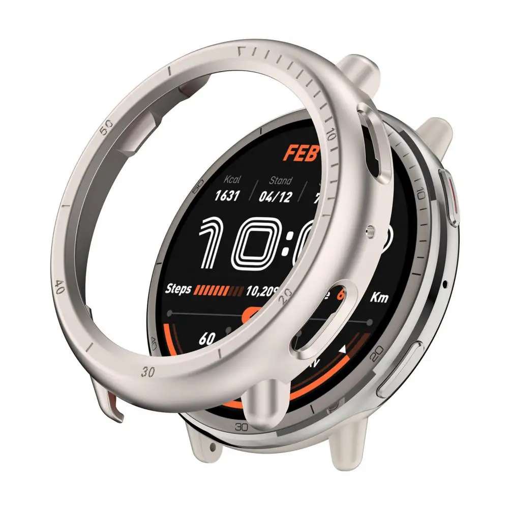 Защитная пленка из стекла с твердым корпусом, противоударная, ударопрочная, простая установка, защитный чехол для умных часов Amazfit Active