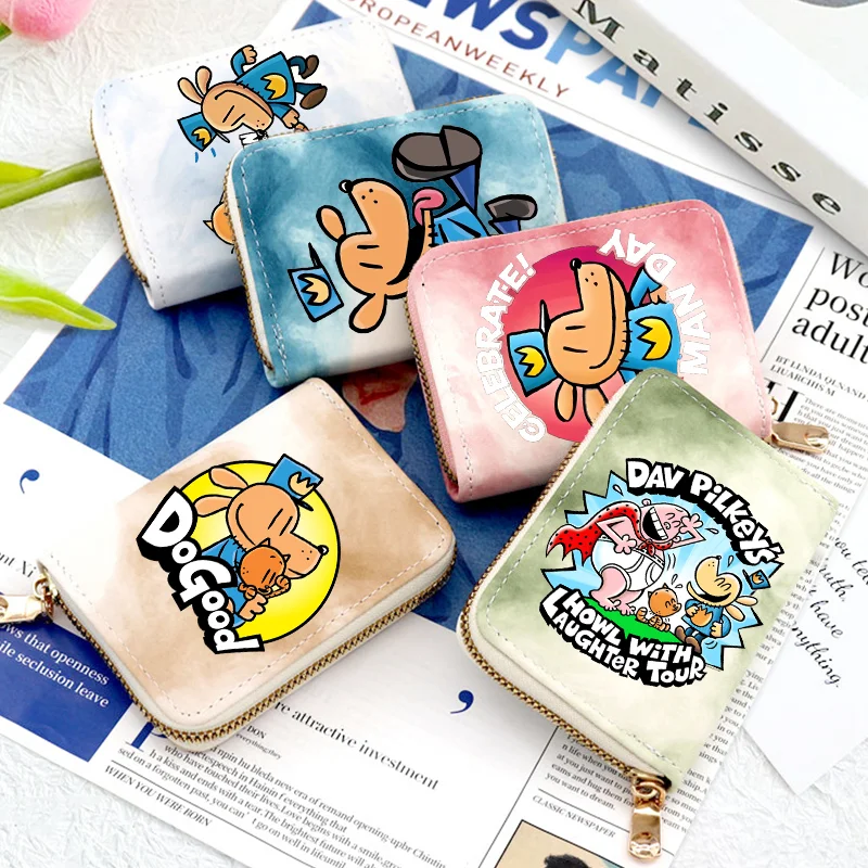 

Dogman Anime Wallet PU Leather Short Folding Purse Men Card Holder Credit Card Case Coin Purses Multifunction Wallets Kids Gift