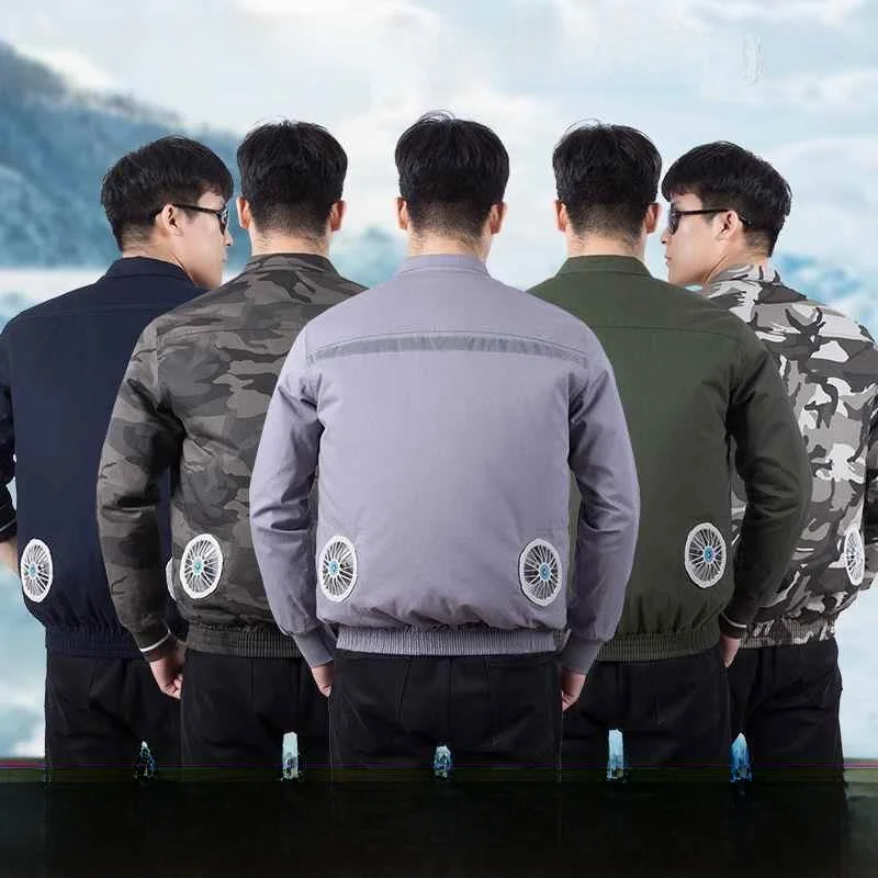 

Summer Air Conditioned Camouflage orms Pure Cotton ex Long Sve Workwear Anti-Heat Cooling No Accories