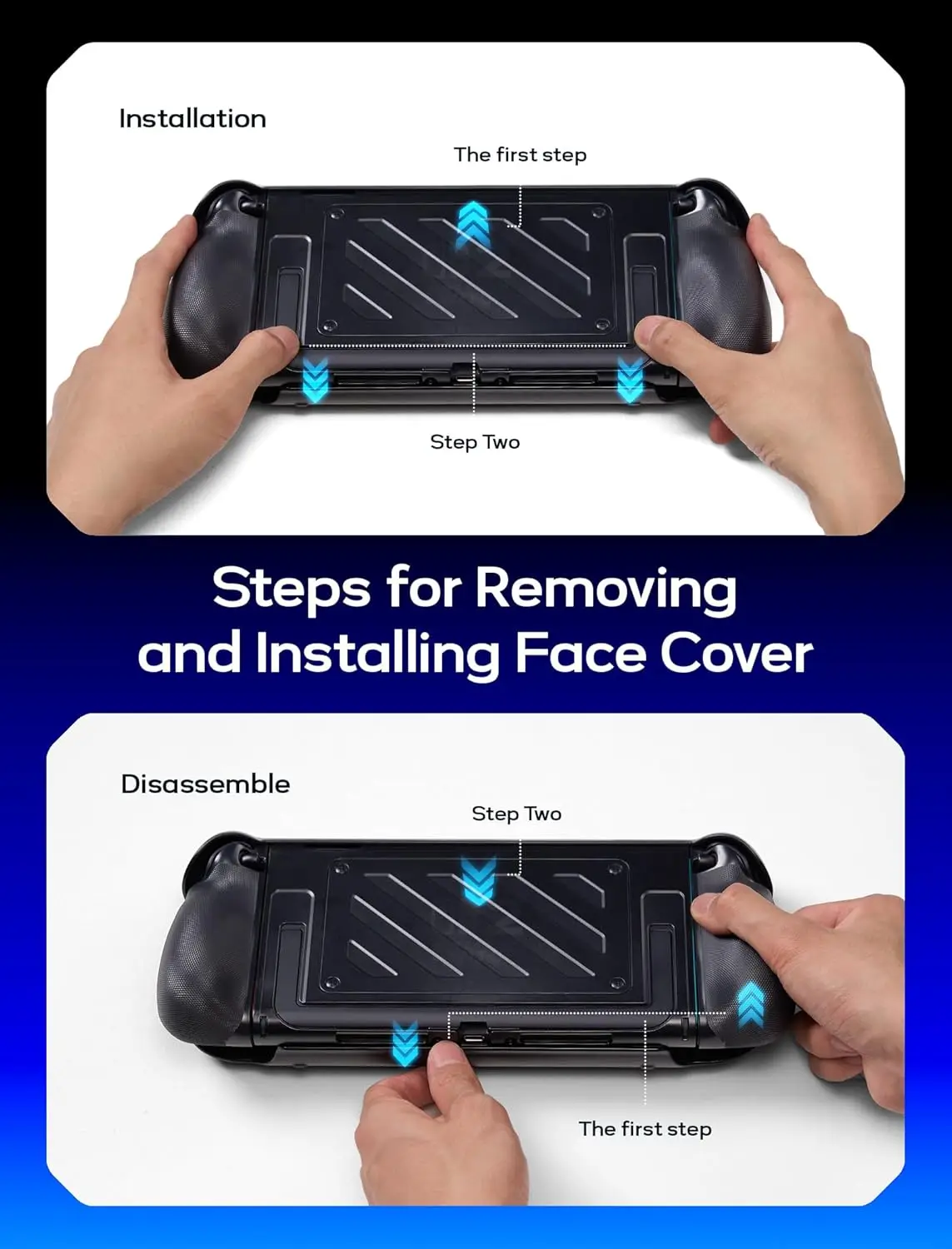 Split Protective Case for Nintendo Switch 2,TPU Middle Frame & PC Face Cover, Non-Slip Ergonomic Grip, Storage for 10 Game Cards