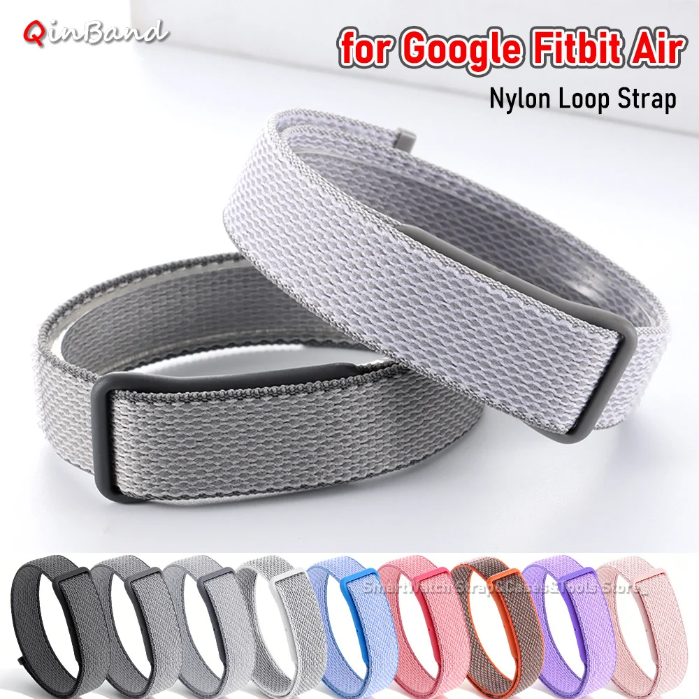 Bracelet de montre sport en nylon tressé pour Google Fitbit Air Loop, bracelet respirant, noir, gris, rose, bleu, accessoires