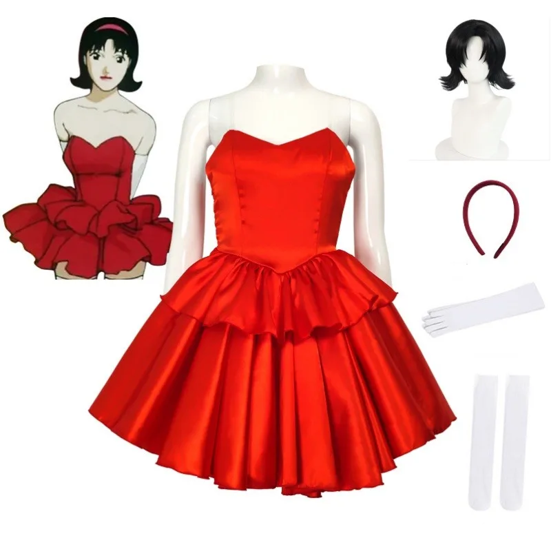 

Perfect Blue Anime Thriller Movie Japanese Kirigoe Mima Cosplay Costume Red dress stage performance halloween costumes for women