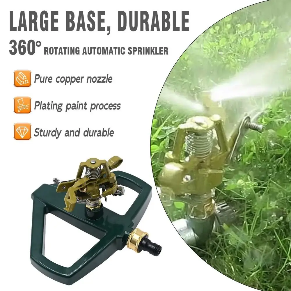 360° Rotation Garden Hose Sprinkler Zinc Alloy Construction Adjustable Sprinkler Head Irrigation System Sprinkler