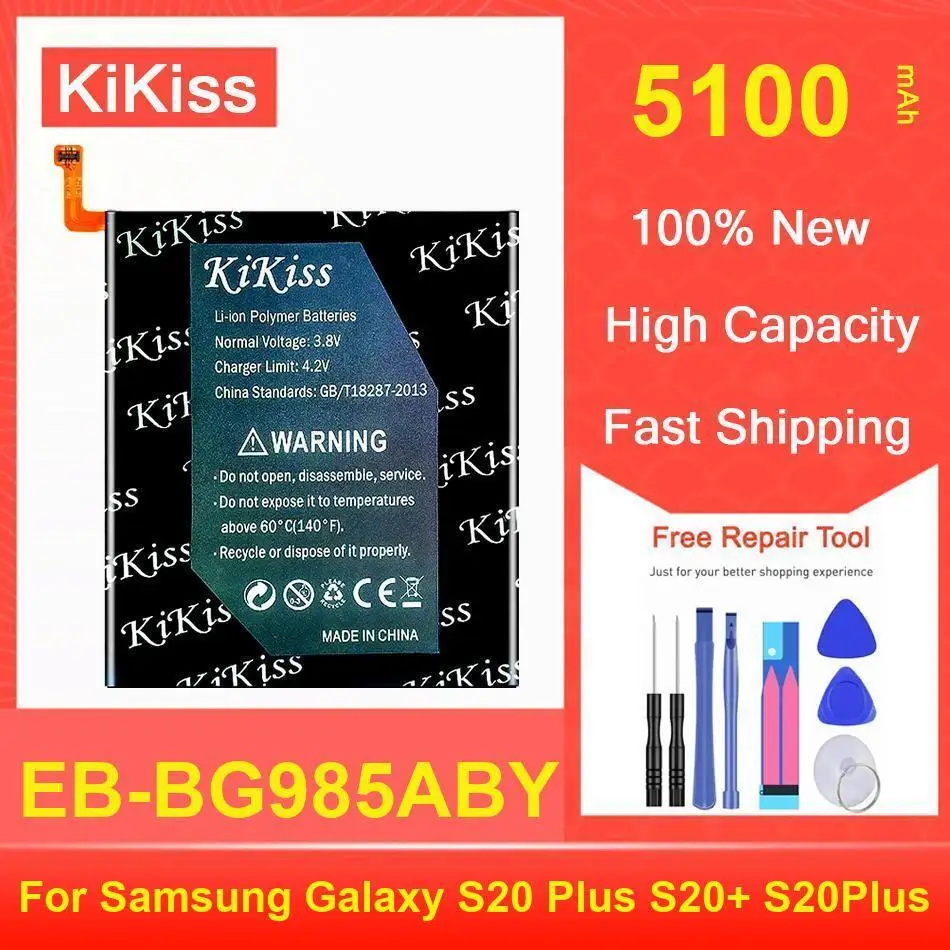 

Kikiss Battery 5100Mah EB-BG985ABY For Samsung Galaxy S20 Plus S20+ S20plus
