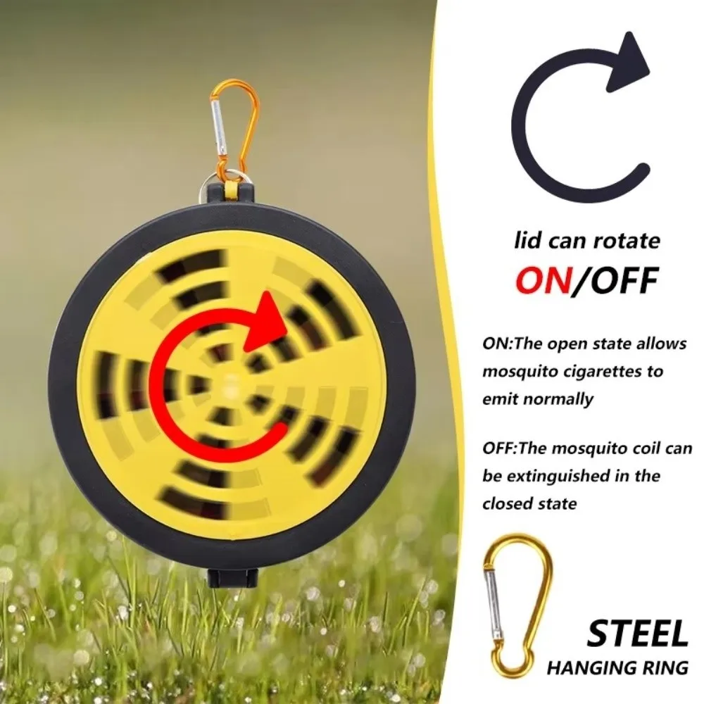 Hangable Hook Included Mosquito Coil Holder Stable Combustion Windproof Structure Hanging Mosquito Repellent Tray
