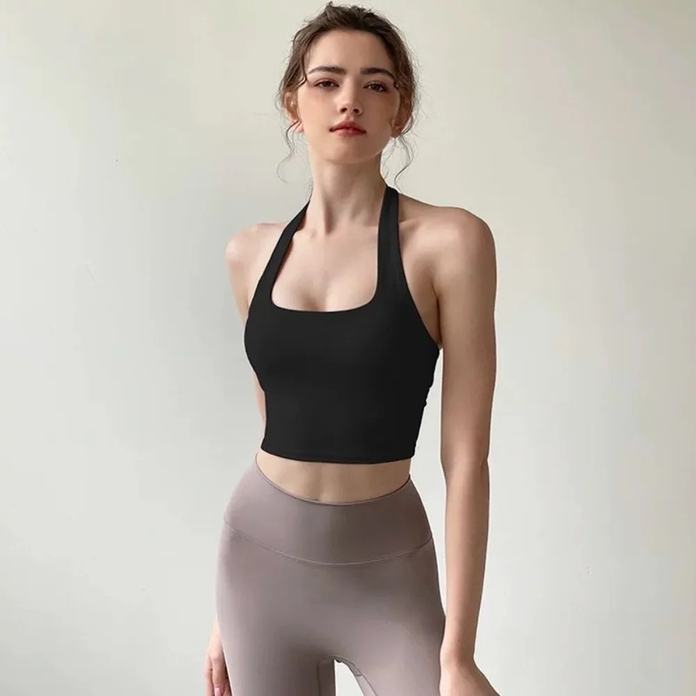 تصميم أنيق معلق حزام الرقبة حمالة صدر رياضية حزام قابل للتعديل مطوي الظهر المألوف مطوي الصدرية مقاومة للزلازل مريحة #5