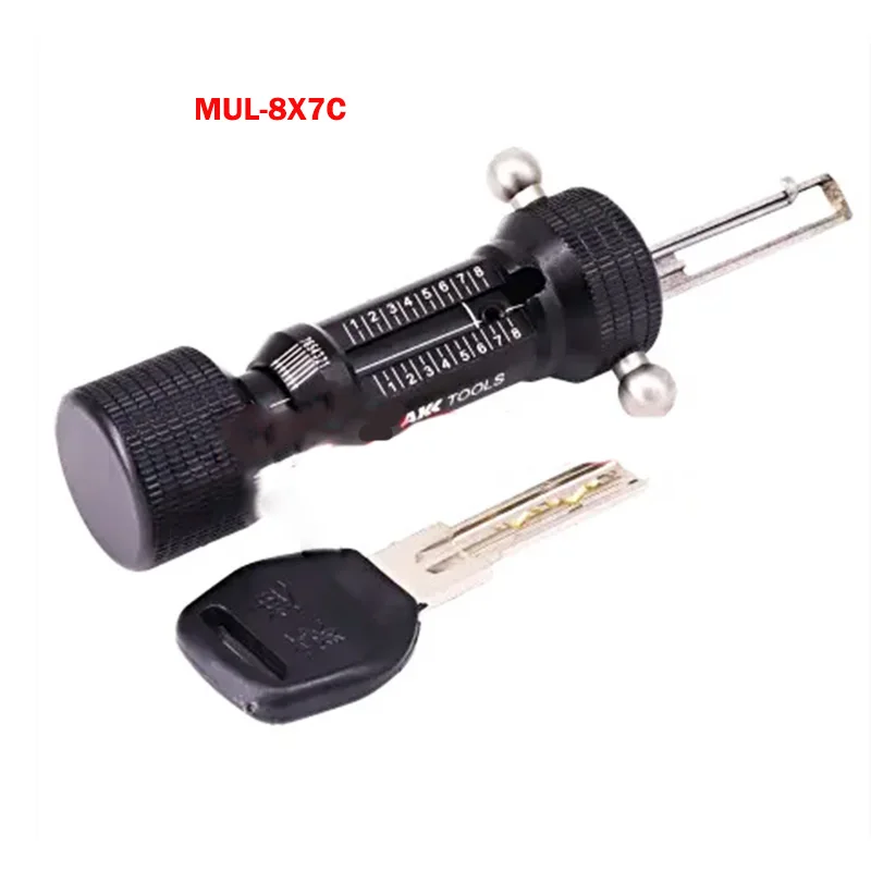 

AKK Tools MUL 8X7 C для инструмента Crescent Key, подходит для 8-бусины, 7-бусины, ложки Crescent, вставные замки с сердечником, слесарные инструменты