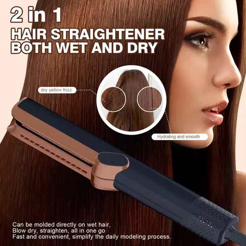 

Горячая новинка: Выпрямитель-фен 2-в-1 с функцией нагрева, для сухих и влажных волос, с функцией прямого потока воздуха