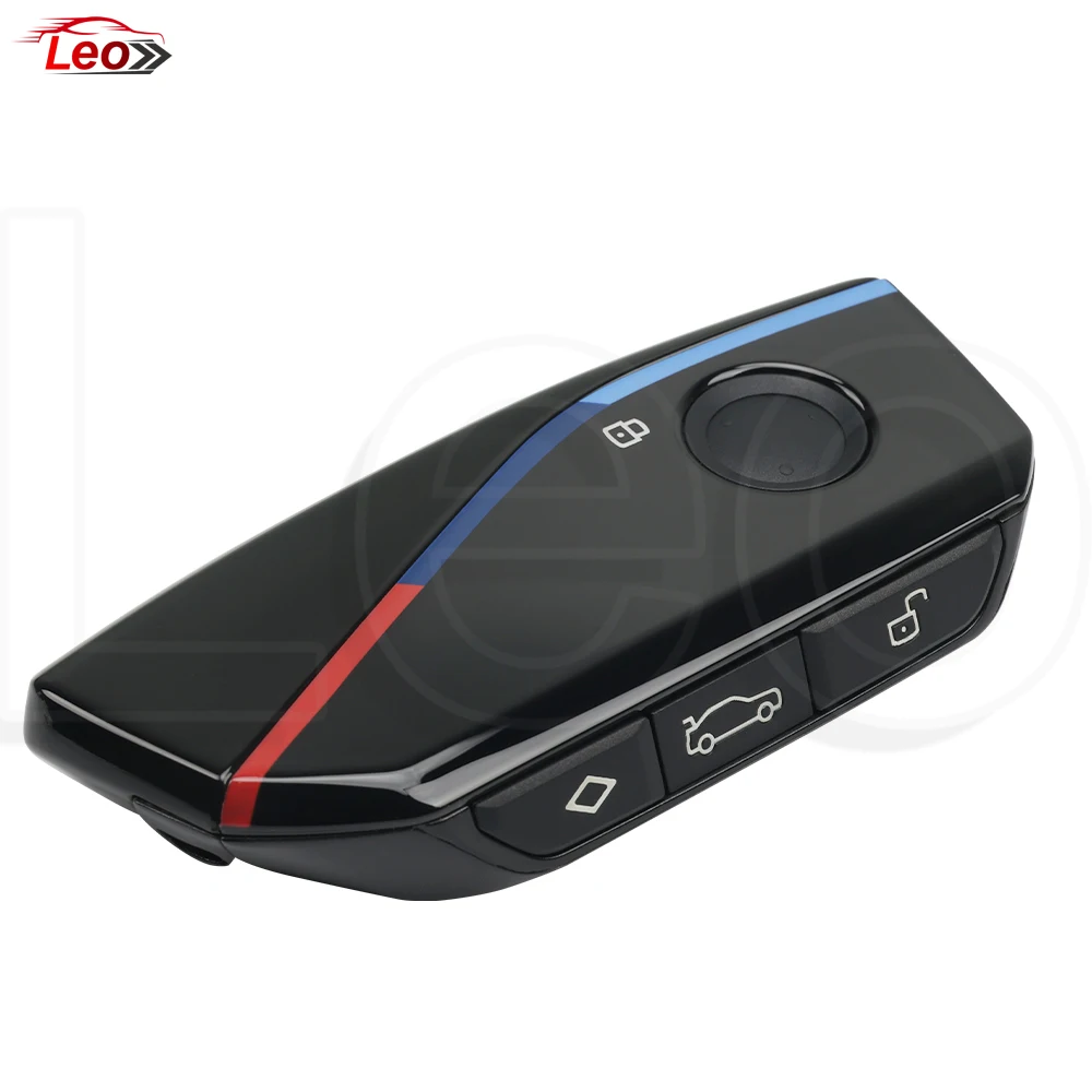 Leo For BMW NEW Smart Key Shell Black/Silver for I5 I7 IX X1 X5 X6 X7 XM Z4 X1 U11 I7 G70 X7 Lci 320i F20 U06 M3 Gtr X3X5 X7 F48