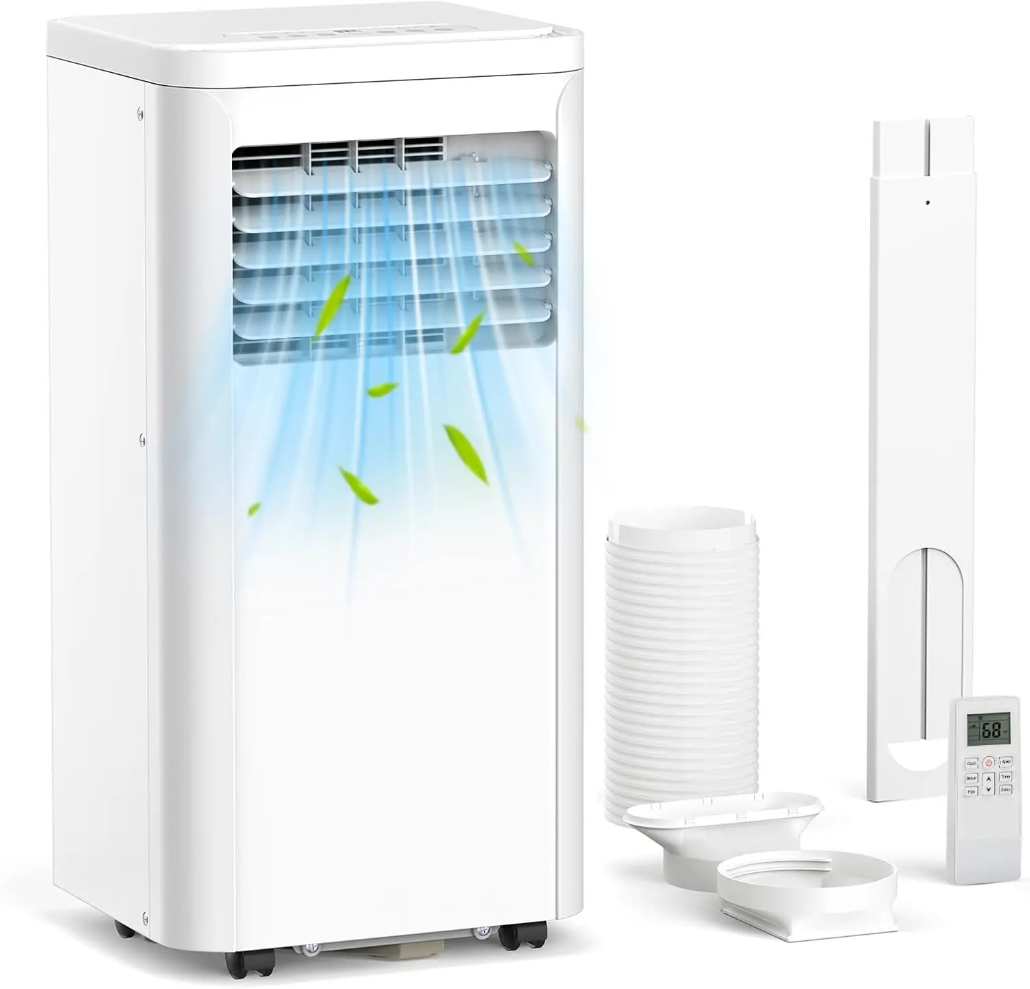 مكيفات الهواء المحمولة ZAFRO 10000 وحدة حرارية بريطانية للغرفة حتى 450 مربع. وحدة هادئة محمولة تعمل بالتيار المتردد مع تبريد ومزيل رطوبة ومروحة ونوم M