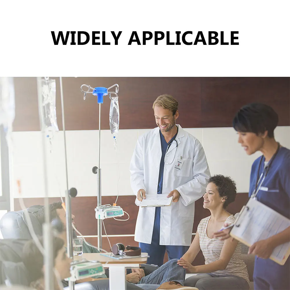 2Pcs Practical Iv Pole Hanger Multi-Functional Infusion Rack Accessory for Daily Use in Hospitals Clinics Small Coat Hooks