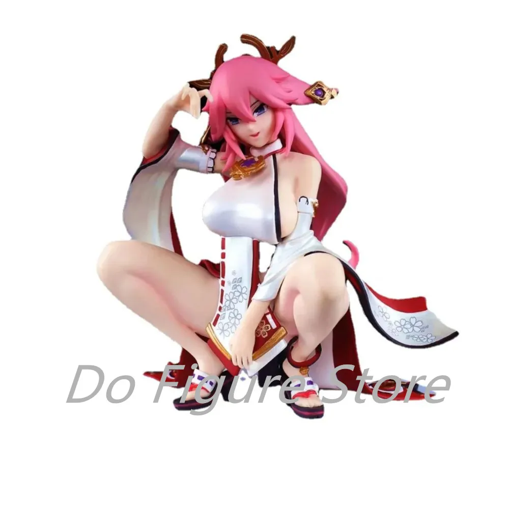 Genshin Impact Yae Miko figura de Anime, Hentai estatuilla de acción, figura de Anime Sexy, decoración de colección de Pvc de 15cm, Juguetes