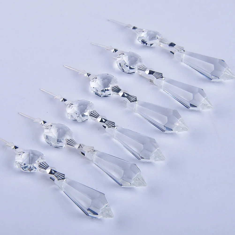 

20 шт. хрустальных подвесок, прозрачные граненые бусины, элегантные подвесные украшения, призмы для люстр, свадебные кристаллы фэн-шуй