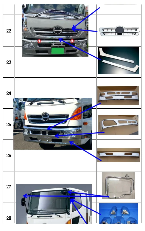 FOR HINO 500 MEGA RANGER TRUCK CHROME BUMPER