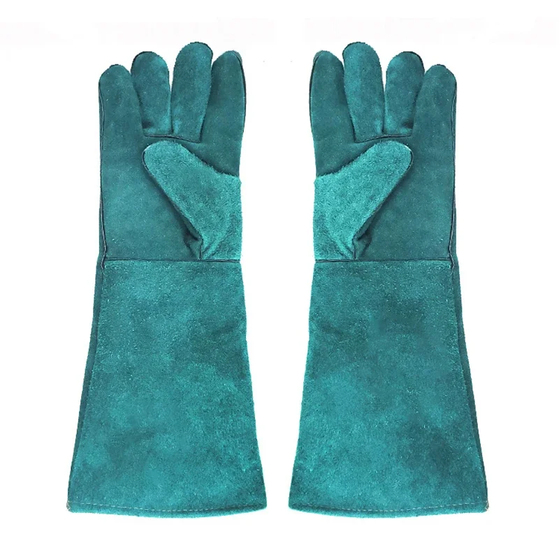 

Anti-bite Safety Bite Gloves for Catch Dog Cat Reptile Animal Ultra Long Leather Green Pets Grasping Biting Protective Gloves