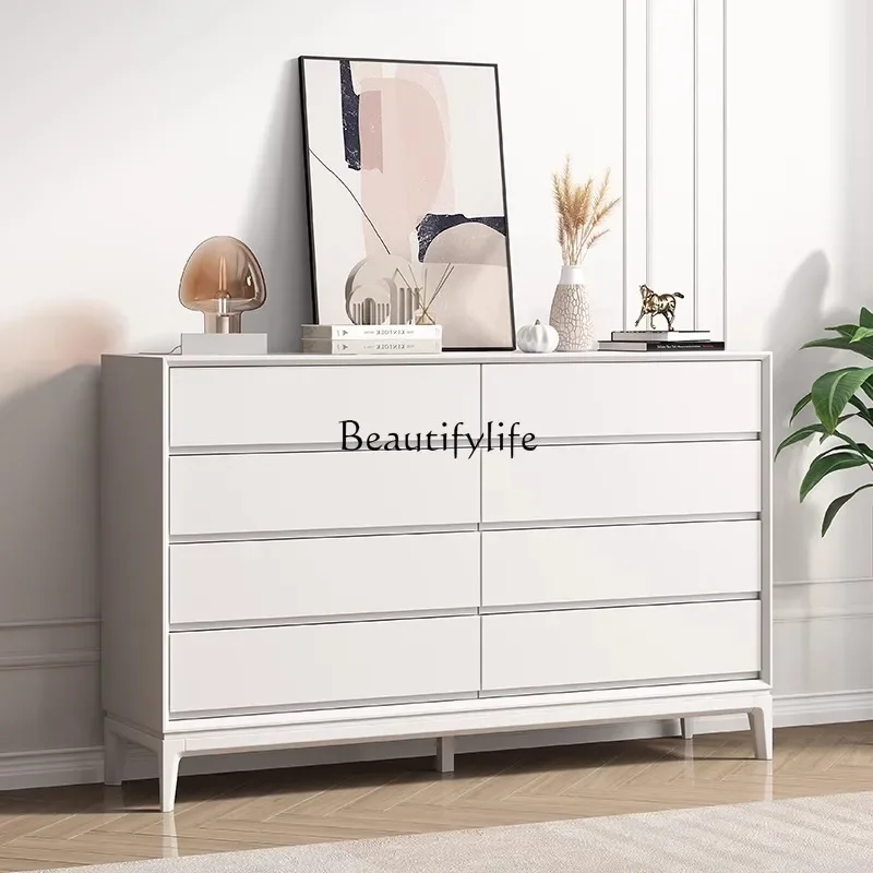 

LXSolid wood five-bucket drawer storage cabinet modern simple locker householdSSS