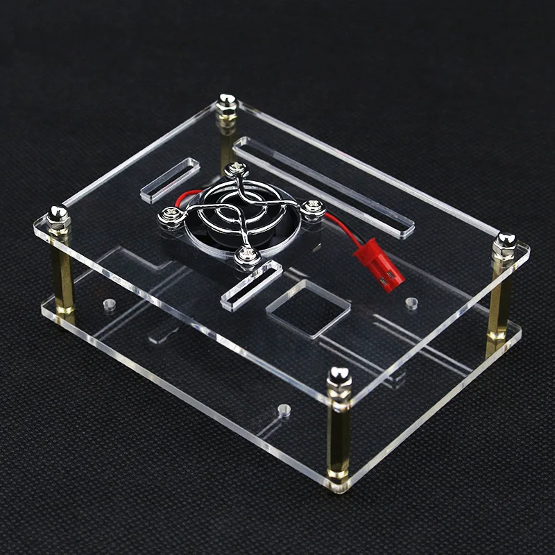 For Raspberry Pi Cluster Case Stackable Layered Acrylic Enclosure with Cooling Fans for 4B 3B+ 3B Models