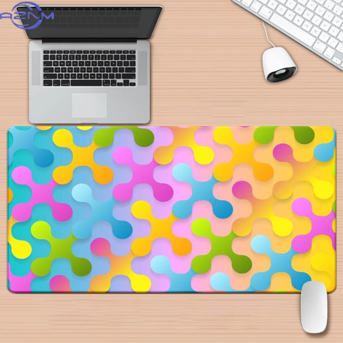 Office Use, Table Mat, High-end (material) Office Table Mat, Business Meeting Table Mat 1 Dynamic Polka Dot Design High Definiti