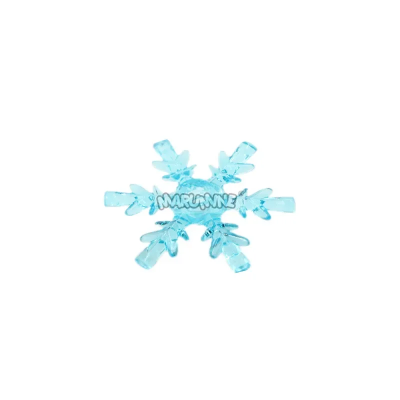 MARUMINE 100PCS 4x4 Belville Ice Crystal Snowflake Compatible With 42409 MOC Building Blocks Bricks Particles Castle Accessories