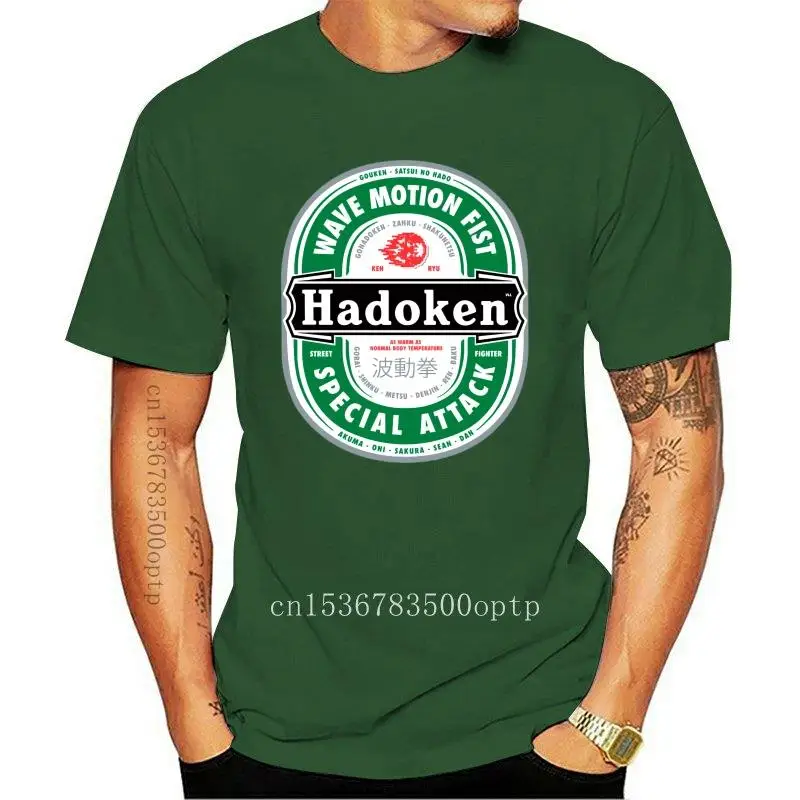 Camiseta estilo Hadoken Beer para hombre, camisa de caza de calle, camiseta para mujer