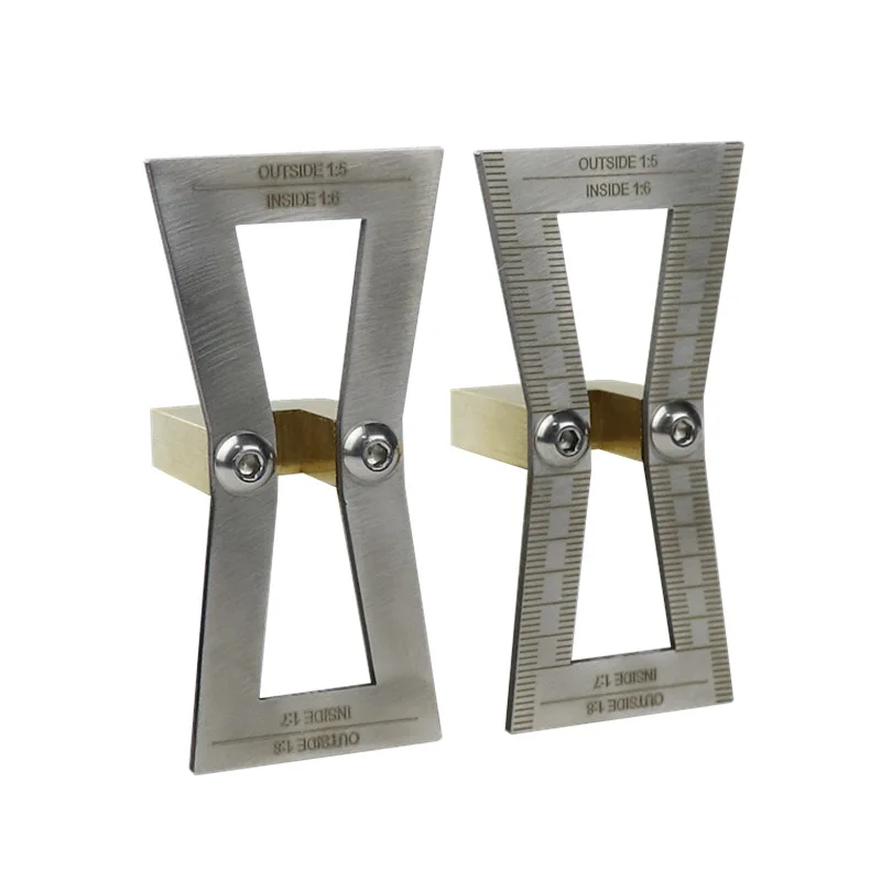 Brass micrometer dovetail scribing gauge Woodworking scriber Mortise and tenon scribing template Drawing tool Accurate